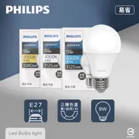 在飛比找PChome24h購物優惠-【飛利浦 PHILIPS】【12入組】易省 LED燈泡 9W