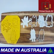 Bluey and Bingo Set Cookie Cutter Embosser Stamp Biscuit Fondant Cutters Mould