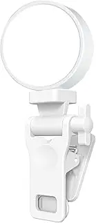 Monitor Camera Mount Clip | Anti-Slip Selfie Light Clip Replacement | Portable Phone Mount with 1/4 Screw Connector, LED Lamp Attachment for Tripod Computer