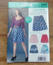 New Look 6004 EASY Learn to Sew Skirt Misses Sizes 4-16 New Uncut
