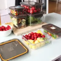 在飛比找樂天市場購物網優惠-韓國進口食品保鮮盒 冰箱冷藏儲存蔬菜水果收納盒密封盒 可微波