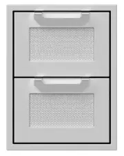 Hestan AGDR16 16" Soft-Close Sliding Double Storage Drawers STAINLESS STEEL New