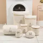 Laundry Bag Set Prevent Damage Embroidery Print Washing Bag for Washing Machines