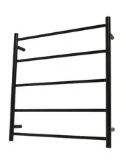 Ladder 5 Bar Heated Towel Rail in Black