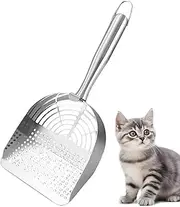 Cat Litter Scoop - Metal Cat Scooper | Dog Poop Scooper | Heavy Cat Litter Shovel | Clean Tool for Sieve Poo Shovel | Large Ergonomic Cat Poop Scooper | Mode