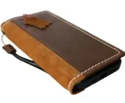 Genuine Leather case for Iphone 14 13 16e 15 16 Pro Max Wallet Plus Stitch suede