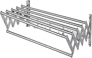 Folding Expandable Mount Clothes Drying Rack Retractable Laundry Airers Expandable Clothes Horse Dryer Rack Washing Line Space Saving Towel Hooks Drying Rack Silver-50cm Silver 50c LWX