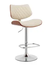 Armen Living Leland Adjustable Chrome Finish Bar Stool