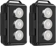 Upgraded 2 Pcs Magnetic Key Holder for Car With Faraday Bag and Zone for Tracke