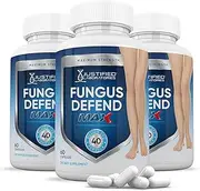 (3 Pack) Fungus Defend Max Pills 40 Billion CFU Probiotic Supports Strong Healthy Natural Clear Nails 180 Capsules
