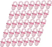 Kisangel 150 pcs Mini Acrylic Pacifiers for Shower Favors Clear Pacifiers Cute Adorable Design of Each for Shower Games and