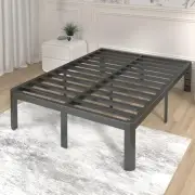 14 Inch King Bed Frame, Platform Bed Frame King Size, No Box Spring Needed, H...