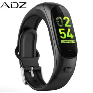 ADZ多功能智能運動手環男女腕表藍牙耳機接電話通話計步器心率脈