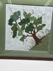 Patchwork Quilt Embroidery Needlework Tree Professional Framed