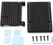 Aluminum Alloy Case for 2B/3B/3B/4B, Fans Heat Dissipation, High Strength Sturdy Shell, Easy Installation with Thermal Tape and Mounting Tools, Outstanding Compa