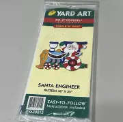 Yard Art Do It Yourself Wood Pattern Santa Train Engineer Christmas Vintage