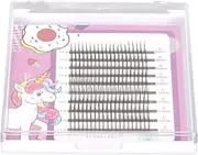 Professional Makeup DIY Cluster Lashes for Eyelash Extension Fluffy Cluster Eyelashes Beauty Salon C Curl A Shape Individual Eyelashes for Party