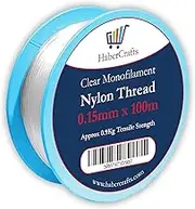 0.15mm Clear Nylon Thread Invisible String Non Stretch Clear Fishing Wire Transparent Plastic Sewing Thread For Hanging Decorations Craft Party Balloon Arch Beading & Jewellery Making - Approx Tensile