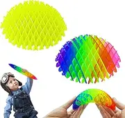2 Packs Fidget Worm Toy, Desk Fidgets for Adults, 3D Printing Elastic Worm Shaped Ornament Pocket Squeeze Toys, Fidget Sensory Toys for Kids, Relieves Stress Anxiety Finger Toys for Adults Children