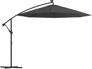 Cantilever Umbrella with LED Lights&Steel Pole 300/350cm Multi Colours vidaXL