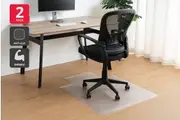 Ergolux Heavy Duty Office Chair Mat for Hardwood Floors (900 x 1200mm, 2 Pack)
