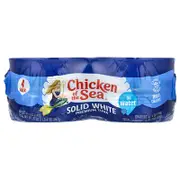 Chicken of the Sea, Wild Caught Solid White Premium Tuna in Water, 4 Pack, 5 oz (142 g) Each