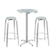 Gardeon 3-Piece Outdoor Bar Set Bistro Table Stool