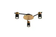 Tache Interior Ceiling Spot Light GU10 X 3 Brass & Black Adjustable