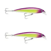 2x Rapala 10cm Saltwater X Rap Jerkbait Fishing Lures -Hot Purple