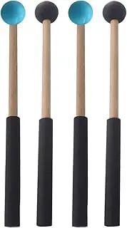 LOLIPPYY 2Pairs Marimba Mallets with Ergonomic Grip Durable Drumsticks for Tongue Drum Percussion Instruments for Beginners Practice Sessions