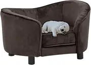 Pet Sofa, Dog Sofa Dog Bed Dog Couch Dog Sofa Brown 69x49x40 cm Plush