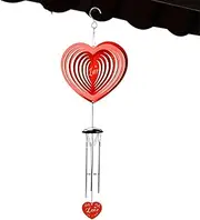 Metal Wind Chimes - 3D Decorative Rotating Scare Bird Away Wind River,Garden Spinners Pendant, Lawn Ornament, Yard Art Decor for Garden, Home, Outdoor