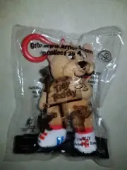 BNIP Arnott's Tiny Teddy Biscuit Bear Happy the Running Man Key Chain Plush Tag