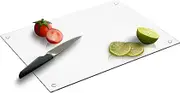 Muldale Worktop Protector Clear Heat Resistant - Toughened Kitchen Worktop Saver Non Slip - Glass Chopping Board - Great for Counter Top - 40cm x 30cm