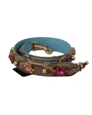 Dolce & Gabbana Exotic Leather Shoulder Bag Strap with Gold Detailing Women