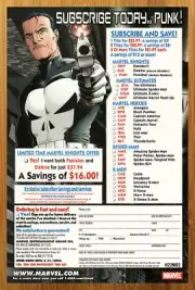 2002 Marvel Comics Mail Order Print Ad/Poster The Punisher Steve Dillon Art