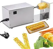 Electric Tornado Potato Slicer, Potato Spiral Cutter, Commercial Stainless Steel Spiral Potato Cutting Machine, Homemade Potato Cutter Kitchen, for Fruit, Potatoes, Cucumber or Carrots