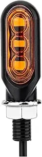 xinjiedianzi 12V Motorcycle Mini LED Turn Signal Lights Amber Flowing Directional Signal Lamp(Yellow)