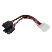 4Pin IDE Molex to 2 Serial ATA SATA Splitter Hard Drive Power Cable