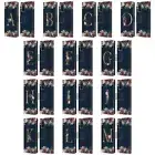 NATURE MAGICK FLORAL MONOGRAM GOLD NAVY LEATHER BOOK CASE FOR SAMSUNG PHONES 2