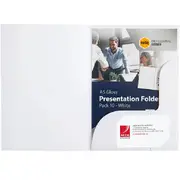 Marbig Professional Presentation Folders A5 Gloss White Pack 50
