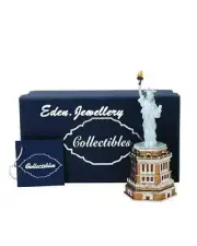 Collectible DAZZLERS Trinket Keepsake Jewellery Box LIBERTY STATUE Figurine