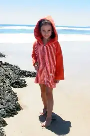 KIDS HOODED SWIM TOWEL, SWIM ROBE, BEACH JACKET, TOWEL