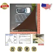 Elegant Brown Right Triangle Shade Sail, 11' x 22' - 3- UV Blockage