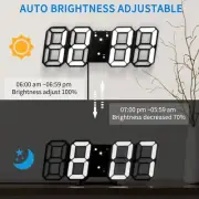 Digital Luminous 3D LED Wall Clock Watch Time USBPlugIn Home Decoration