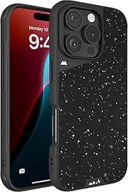 Mous for iPhone 16 Pro Max Case MagSafe Compatible - Limitless 6.0 - Speckled Black Fabric - Protective Shockproof Phone Cover