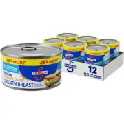 Swanson White Premium Chunk Canned Chicken Breast in Water, Fully Cooked Chic...