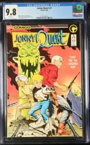 Jonny Quest #3 (Comico, 1986) CGC NM/MT 9.8 White pages Dave Stevens Cover