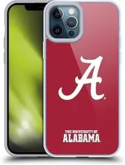 Head Case Designs Officially Licensed University of Alabama UA Plain Soft Gel Case Compatible with Apple iPhone 12 Pro Max