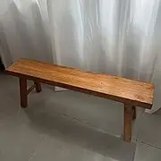 GUAWJRZDP Farmhouse Wood Bench, Dining Bench, Kitchen Table Benches, Bench End of Bed, Entryway Bench for Living Dining Room, Easy Assembly, Rustic Brown(140cm/55.1in)